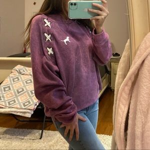 Victoria Secret/PINK cropped fleece sweater